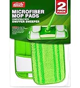 HOMEXCEL Microfiber Mop Pads Compatible with Swiffer Sweeper Mops, Reusable and Machine Washable ...