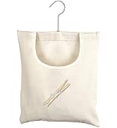 Whitmor Canvas Clothespin Bag Hanging Storage Organizer