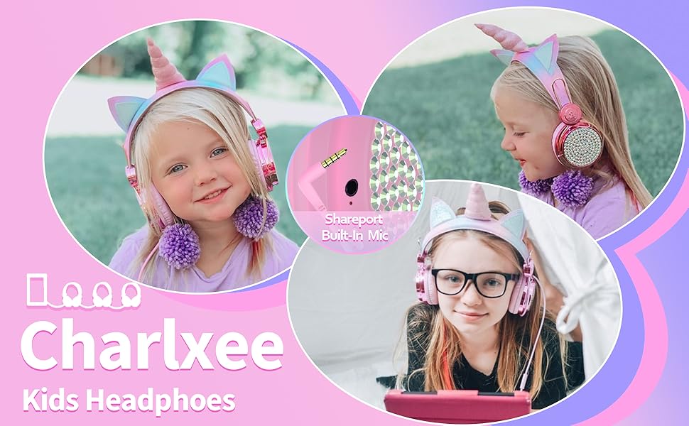 Headphones with mic and shareport
