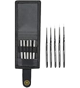 WA Portman 5-pc Small Travel Paintbrush Set - Portable Watercolor Brushes Set of 5 - Collapsible ...