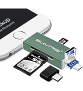 4 in 1 SD Card Reader for iPhone/ ipad/Android/Mac/Camera,Micro SD Card Reader Memory Card Reader...