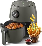 Small Compact Air Fryer, 2.1QT, 4-in-1 Small Mini Airfryer, Bake, Roast, Reheat, 98% Less Oil, Ad...