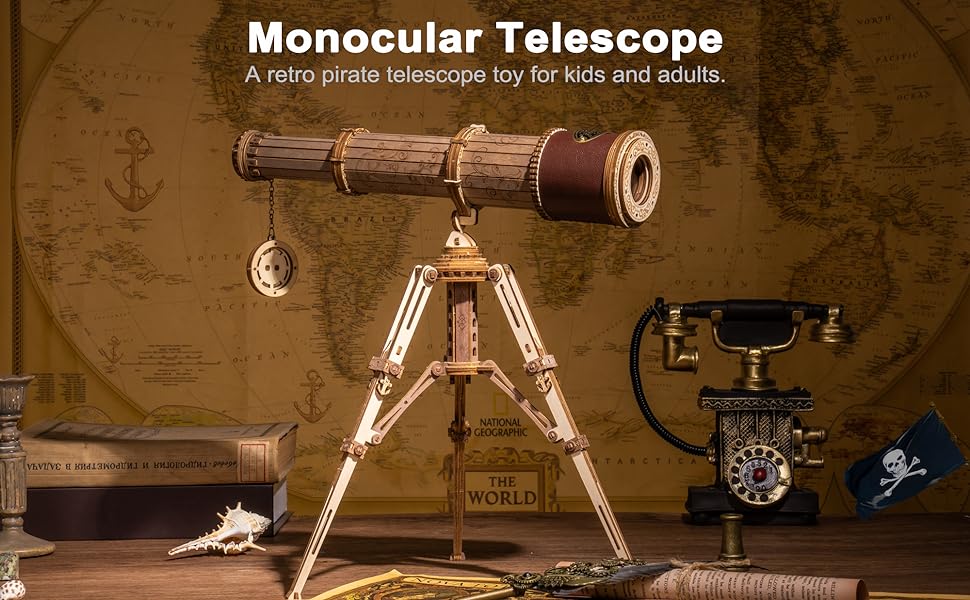 rokr 3d wooden puzzles for adults telescope st004