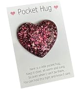 DPWOUM Pink Pocket Hug Heart with Greeting Cards,Mini Cute Heart Pocket Hug Decoration,Cute Decor...