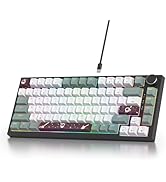 iRoboosta 75% Mechanical Gaming Keyboard, Hot Swappable RGB Backlit Custom Keyboard with Volume K...