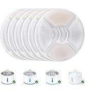 Wonder Creature Cat Water Fountain Filter Replacement, 6/8/12/16/8+4 Pack, Round Carbon Filters f...