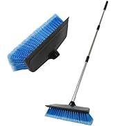 NAVAPAL 50" Car Wash Brush with Long Handle | Built-in Rubber Squeegee &amp; Rubber Bumper | Lightwei...