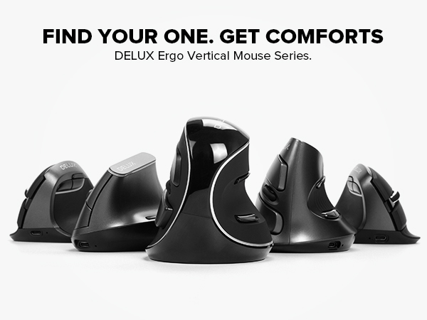 DELUX ergonomic mouse family