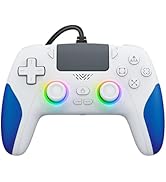Kamylorus Wired Controller for PS-5/PC, RGB Gaming Controller with Programmable/Remap/Turbo/LED L...