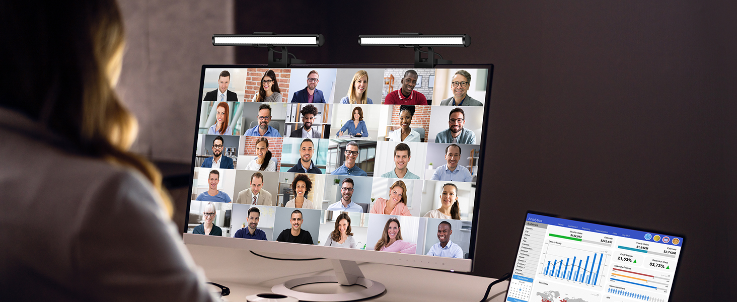 LED Monitor Laptop Light for Zoom Calls, Video Conference, Online Class, Live Streaming