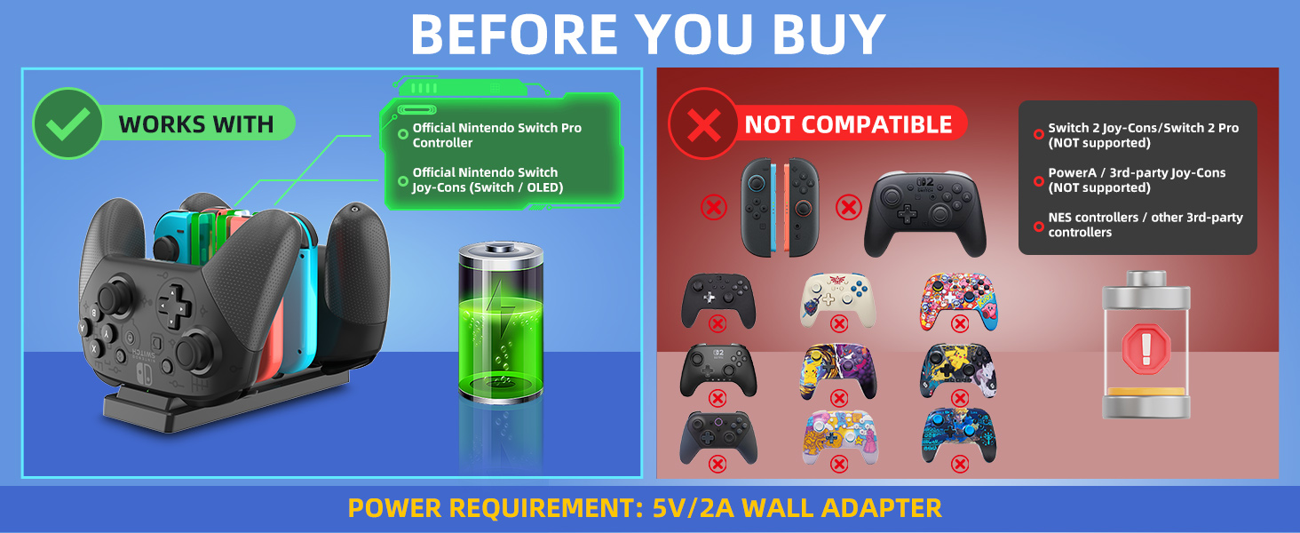 nintendo switch controller charger