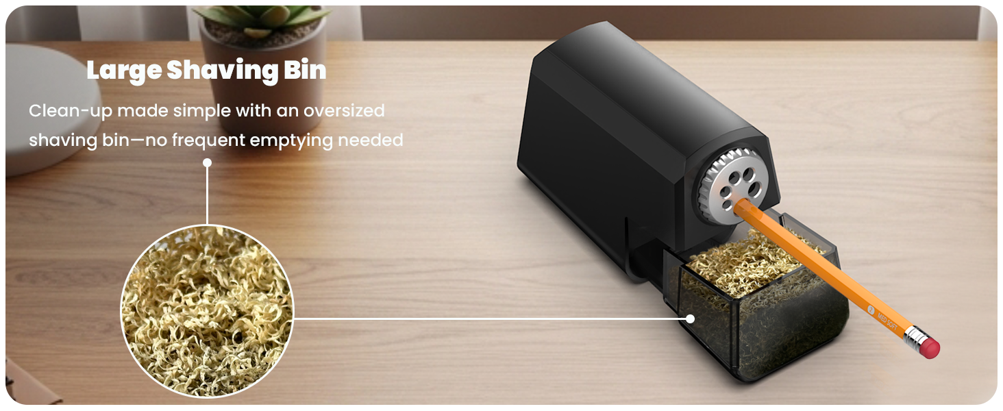 Large capacity electric sharpener