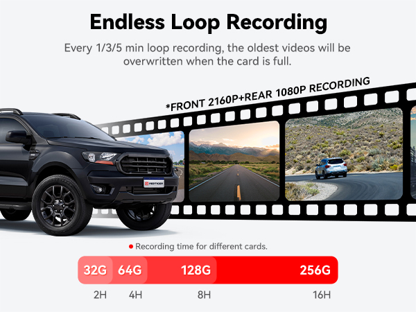 vehicle dash cam front and rear