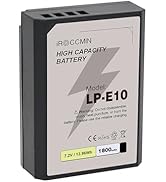 iROCCMIN LP-E10 1800mAh Battery Replacement for Canon EOS Rebel T3 T5 T6 T7, Kiss X50 X70 T100, E...