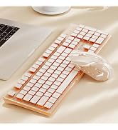 SEUNKWANG EWEADN V3 Wireless Keyboard and Mouse with Single Backlit, Metal Panel, Bluetooth/2.4G ...