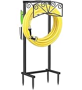 TomCare Garden Hose Holder Upgraded 4 Spikes Water Hose Holder with 2 Tool Hooks Sturdy Garden Ho...