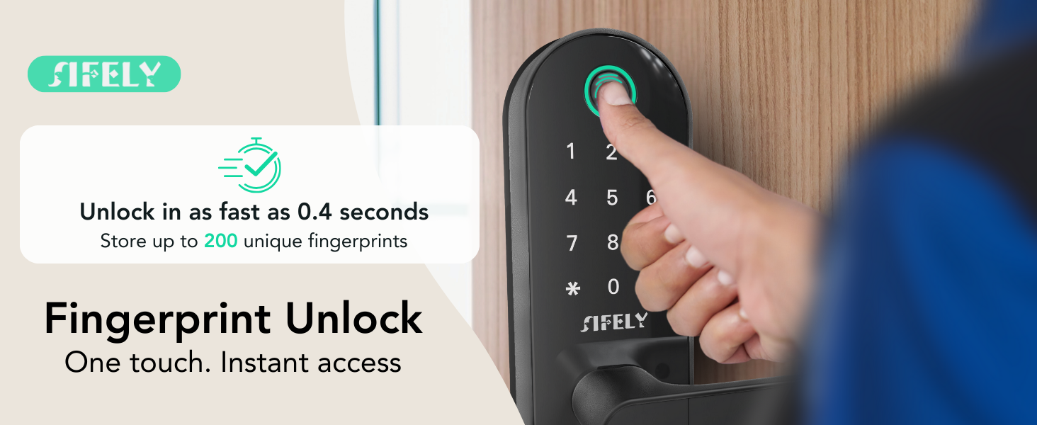 Sifely S wifi passcode fingerprint unlock