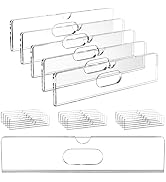HOUSEDOMO Nameplate for Doors with Adhesive Tapes - 20 Pack 2x8 Inch Clear Acrylic Office Door Na...