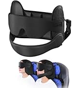 SARISUN Travel Pillow with Chin Strap, 3D Sleep Mask, Ergonomic Airplane Pillow for 360° Stable S...