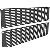 QiaoYoubang 2 Pack of 3U Vented Blank Panel - Metal Rack Mount Filler Panel for 19in Server Rack ...