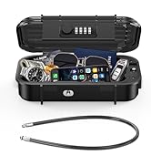 LOFICOPER Portable Lock Box, Beach Security Box for Travel, Anti-Theft 4-Digit Combination Lock B...