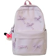 KAOBIO 2025 Trendy Cute Bowknot Backpack for Women Laptop Daypack Y2k Preppy Aesthetic Backpack K...