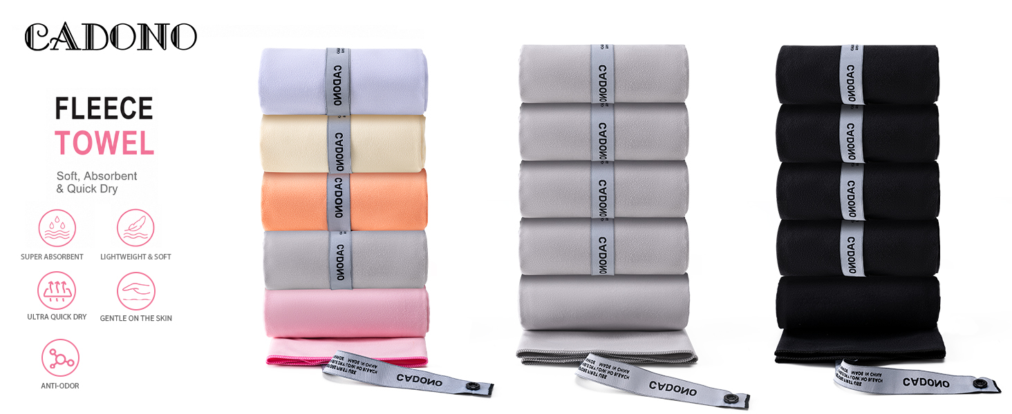 Microfiber Gym Towels, Quick Dry, Highly Absorbing, Odor-Free | Men &amp;amp; Women