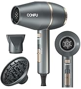 CONFU Hair Dryer, Hair Dryer with Diffuser 1875W, Negative Ionic Blow Dryer for Women &amp; Men, Smal...