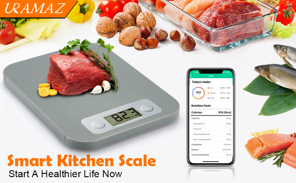 Food Kitchen Scale, Digital Ounces and Grams for Cooking, Baking