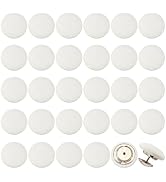 BENECREAT 32 Sets 0.67Inch Baseball Cap Button Top Replacement Hats Buttons, White Cloth Covered ...