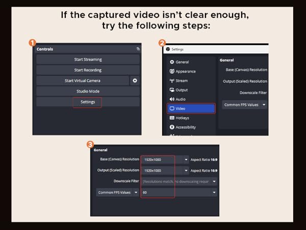Capture Card Settings Notes