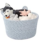LUSCREAL Woven Baskets for Storage, Decorative Storage Baskets Cute Storage Organizer Cat Cotton ...