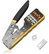 ZOERAX RJ45 Crimping Tool Ethernet Crimp Tool Crimper for RJ11/RJ12 Standard, RJ45 Pass Through C...