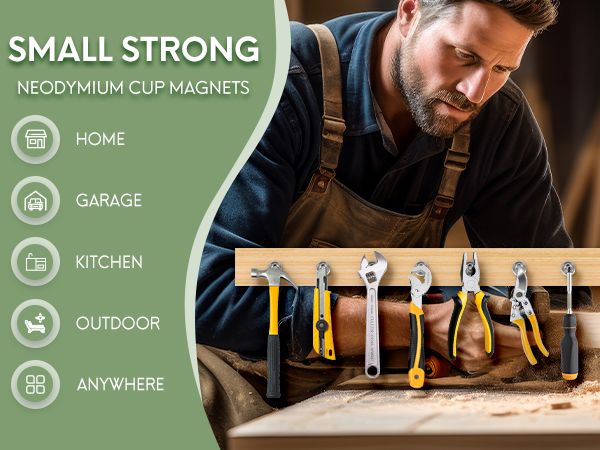 Neosmuk Strong Magnets with Screws heavy duty super strong