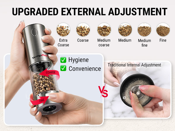 salt and pepper grinder set manual salt and pepper shakers set electric salt grinder electric