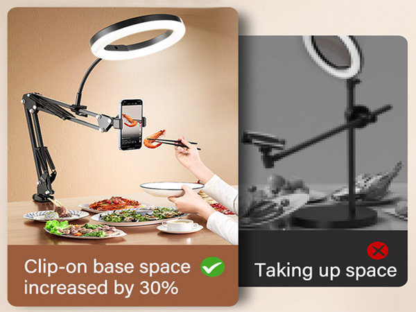 Magnifying Glass with Light,Magnifier with Stand Clamp,LED Desk Lamp 