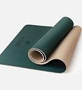 Premium Yoga Mat Sweat-Activated Non-Slip PU Grip Natural Rubber Base