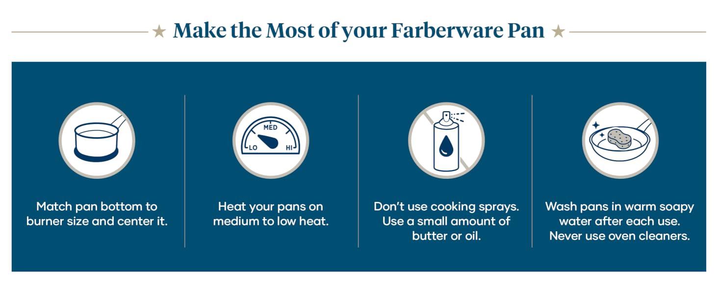 Make the most of your Farberware pan with these use &amp;amp; care tips.