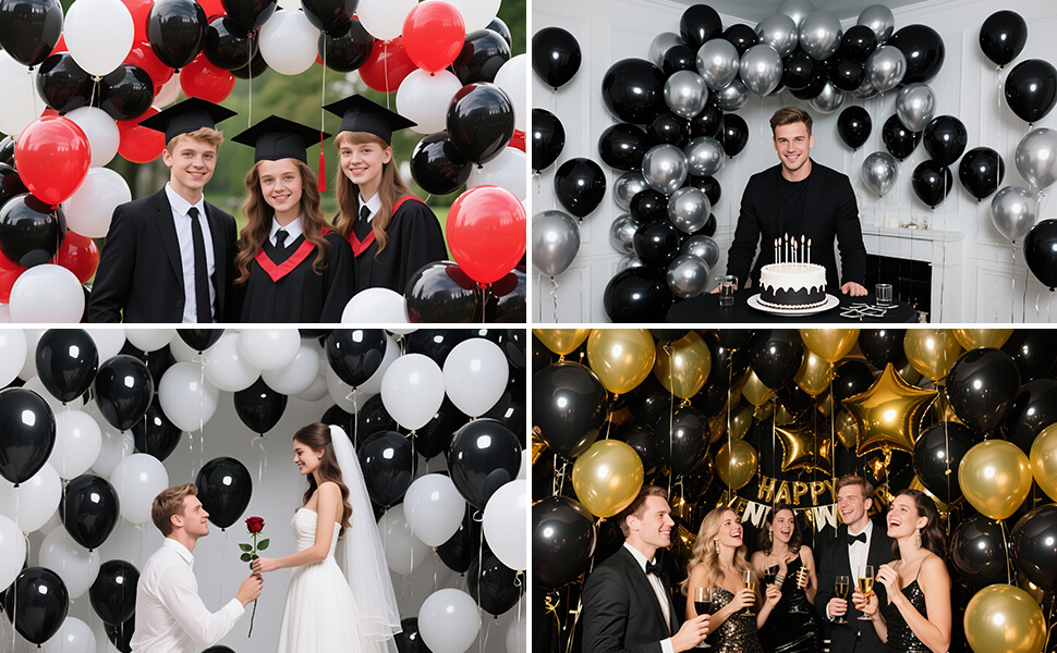 black baloons