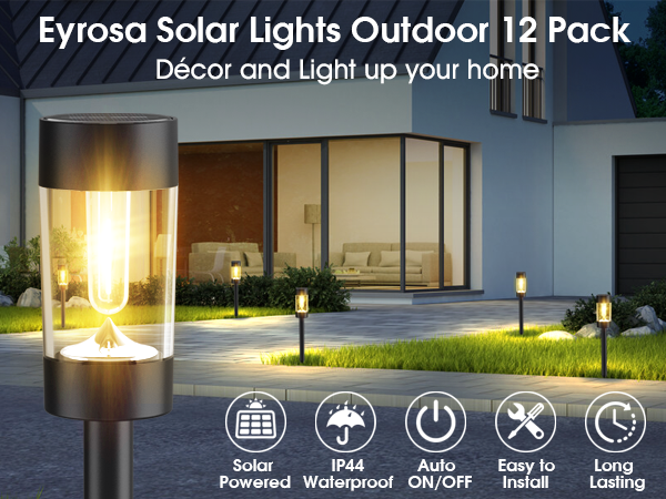 Solar Lights Outddor 12 Pack