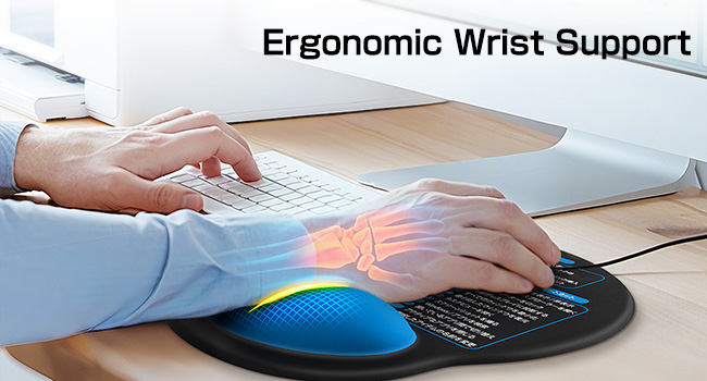 our wrist support is gently conforms to your wrist's natural shape