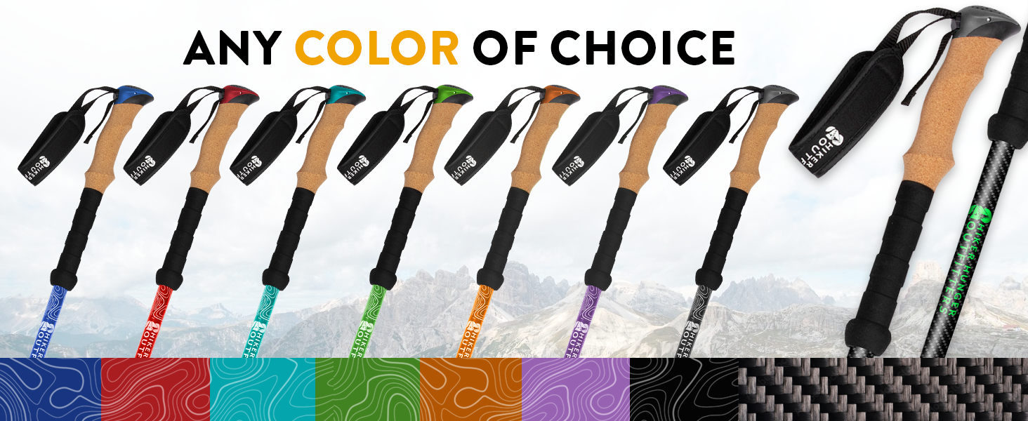 Hiking Poles Trekking Walking Stick sticks for seniors women collapsible lightweight men bastones 