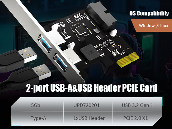 PCIe USB Expansion Card