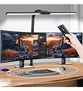 Upgraded LED Desk Lamp for Home Office, 24W Eye-Caring Table Lamp with Remote Control &amp; Charging ...