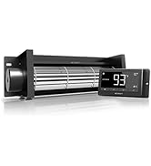 AC Infinity AIRBLAZE T12, Universal Fireplace Blower Fan Kit 12" with Temperature and Speed Contr...