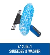 Unger Professional 2-in-1 Squeegee &amp; Scrubber - 6” Window Cleaning Tool – Cleaning Supplies, Sque...