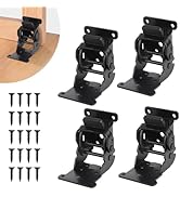Clifog Folding Hinges Furniture Table Legs, Locking Hinge Brackets, 90° Lock Steel Hinges Shelf B...