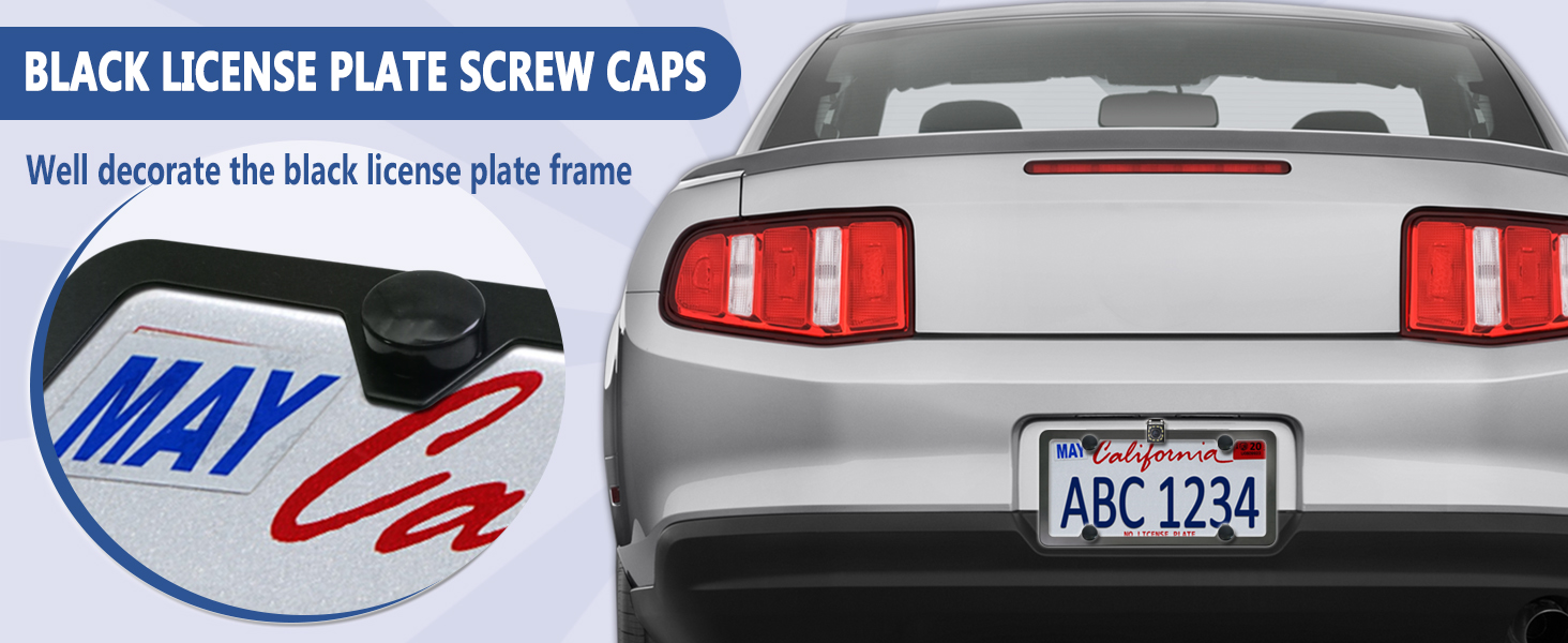 backup camera bracket back up license plate mount rear holder frame black aluminum car tag view