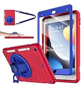 Stweap iPad 9th/8th/7th Generation Case-Built-in Screen Protector, Shockproof with Pencil Holder ...