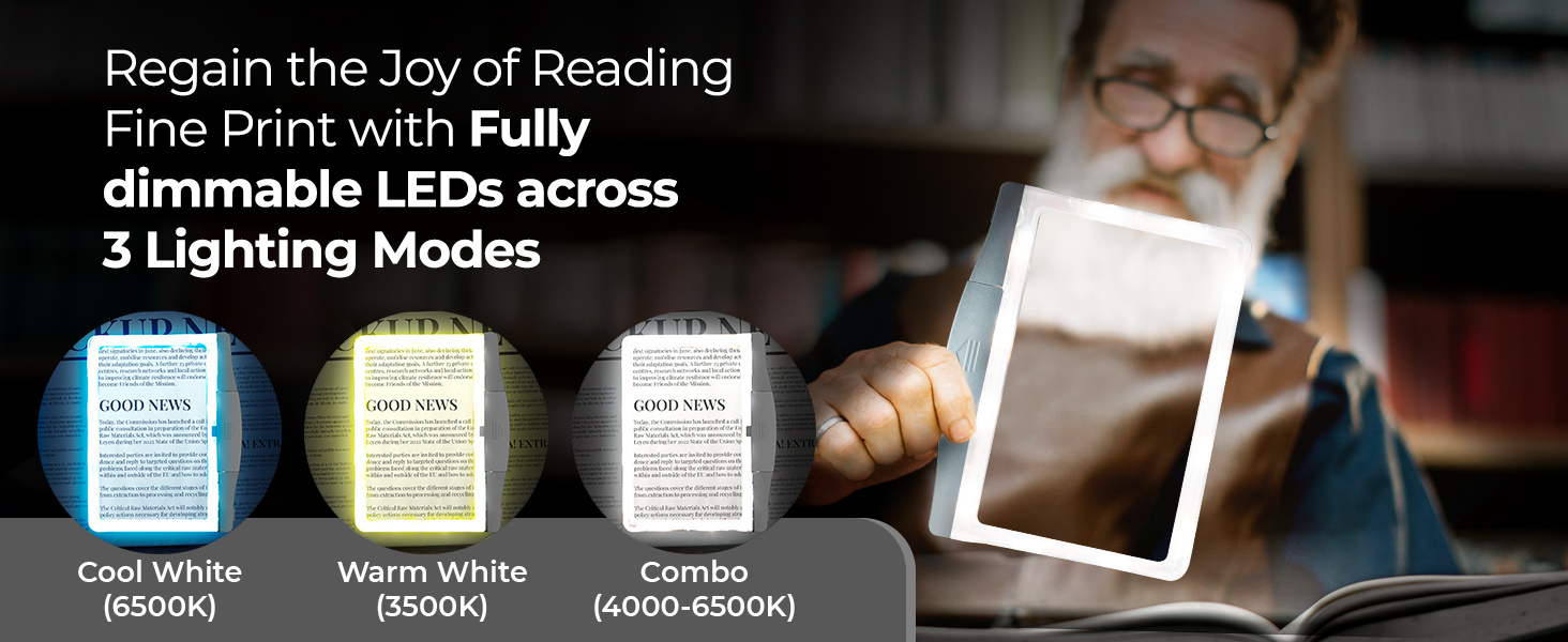 Dimmable page Magnifier 